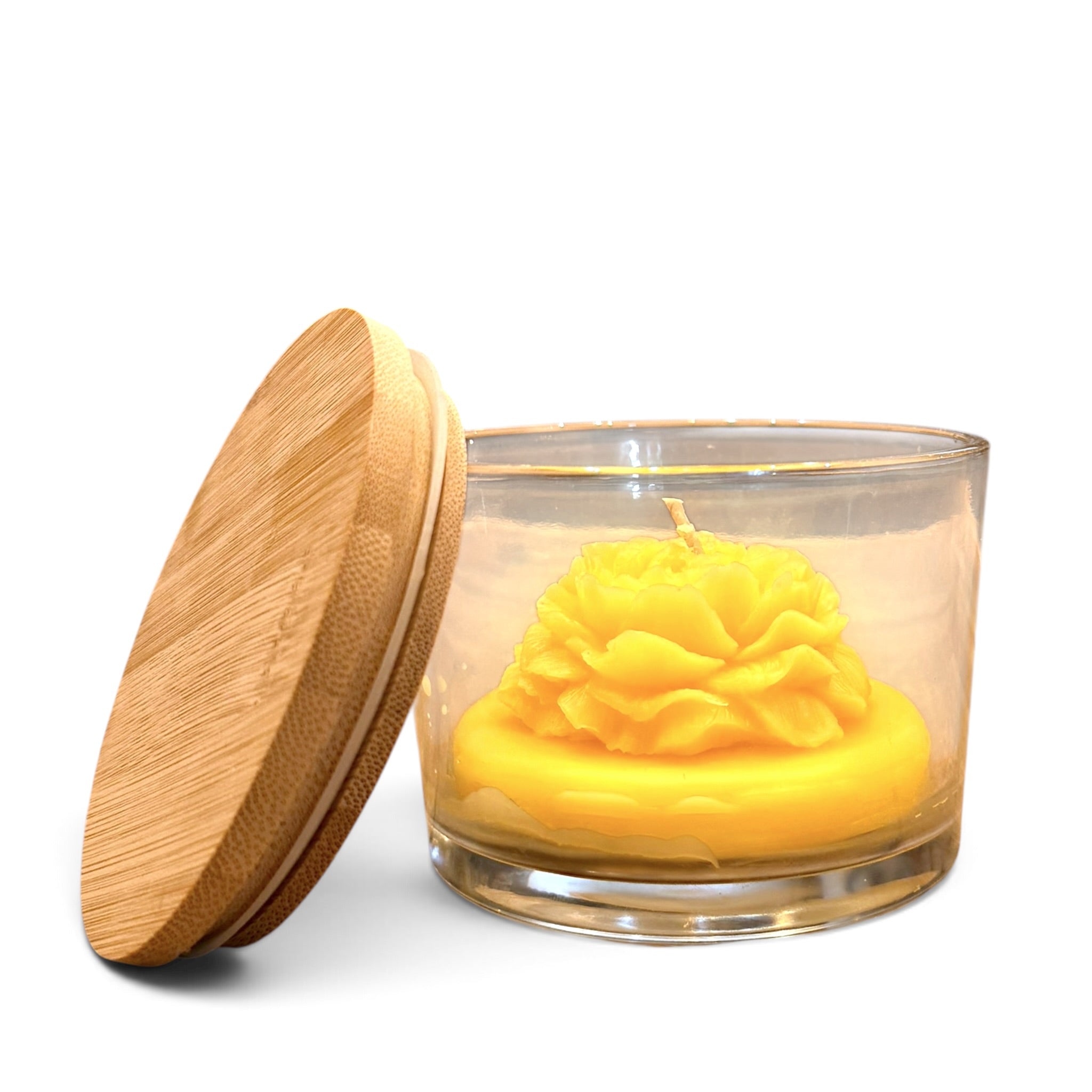 Beeswax Flower Candle in a Jar