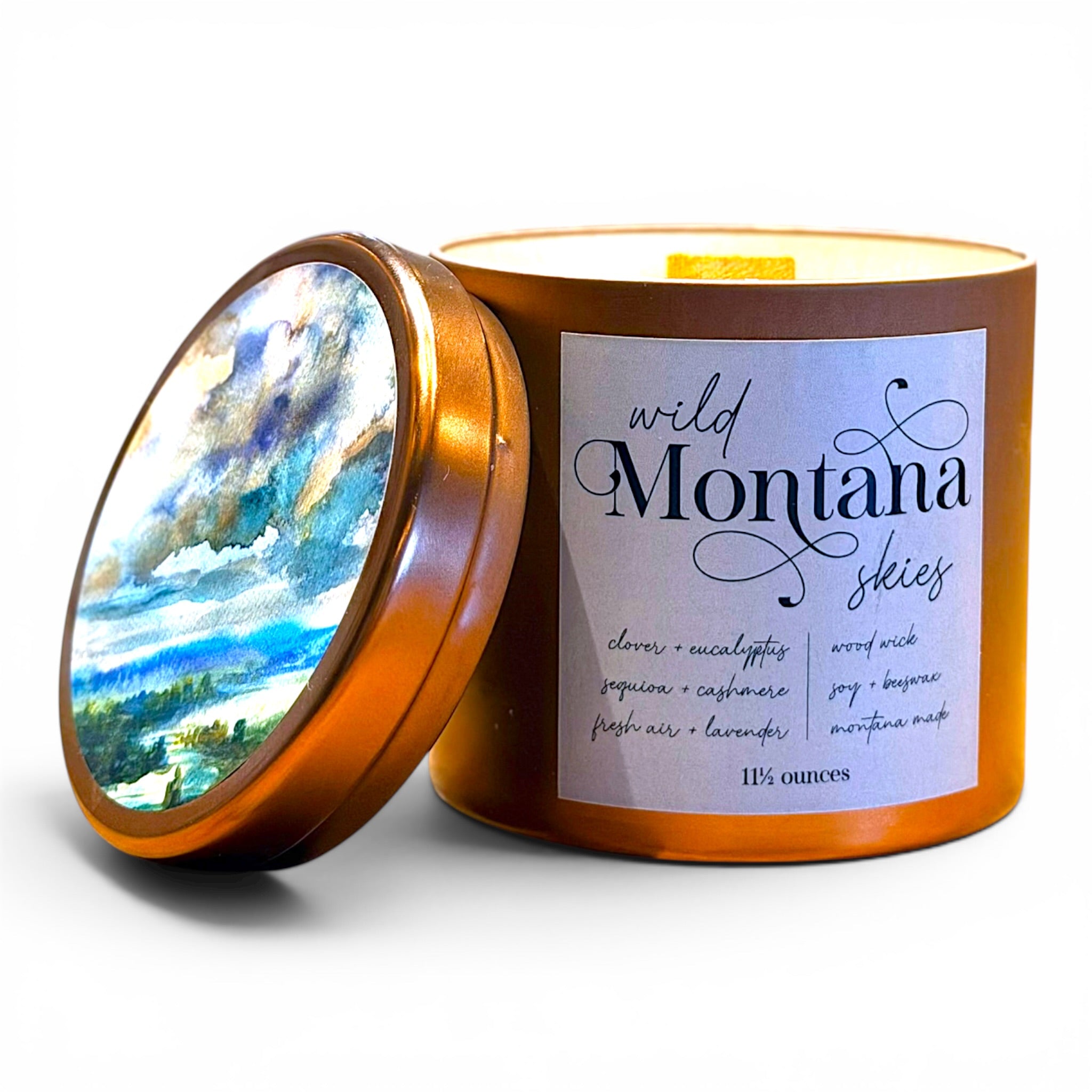 Beeswax + Soy Candle - The Montana Collection - 11.4 ounce