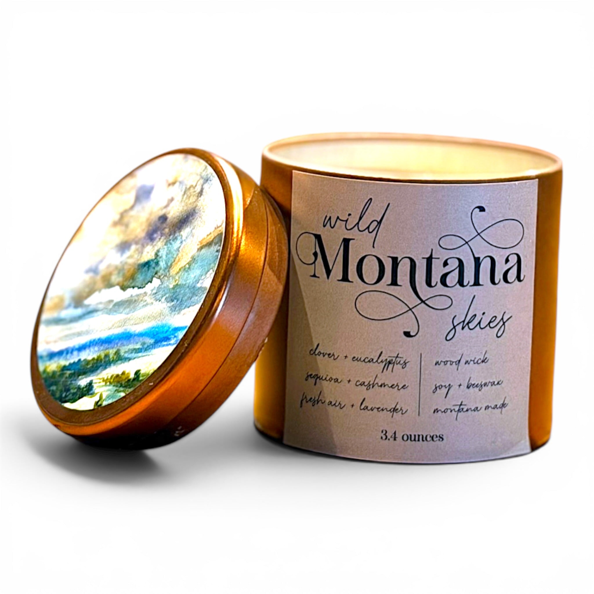 Beeswax + Soy Candle - The Montana Collection - 3.4 ounce